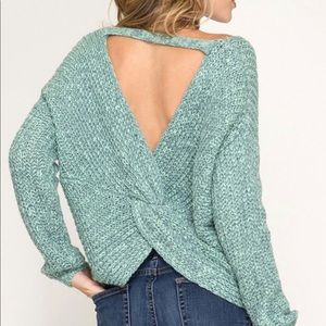 The minty sweater